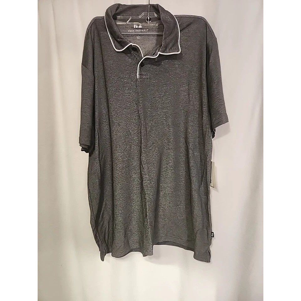 Free Assembly Mens Gray Polo Size Large Collar Classic Button Golf Comfortable — image 3 of 8